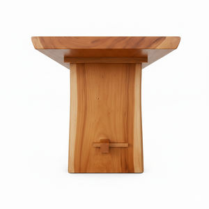 Table à manger en bois de Suar rustique moderne, qualité export, plateau massif à bords naturels, pour maison, villa, restaurant, meilleur prix - Product Image 3