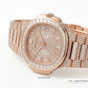 Reloj Patak Philippe Unisex de Oro Rosa con Diamantes, 28mm, Cuadrado, Analógico, Movimiento Mecánico ETA, Cristal de Zafiro, Estilo Deportivo Antiguo - Product Image 2