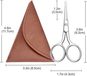 Ciseaux à poils de nez en acier inoxydable, pointe arrondie, petites cisailles, kit de coupe de sécurité pour la beauté - Product Image 6