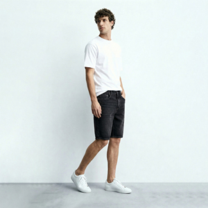 Shorts en jean personnalisés OEM pour hommes, fabriqués au Pakistan, légers, coupe élégante, idéaux pour la salle de sport et les looks d'été quotidiens - Product Image 3