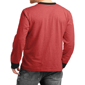 T-shirt personnalisé à manches longues pour homme, coupe classique, style rétro, en tissu épais, pour le sport et les loisirs - Product Image 3