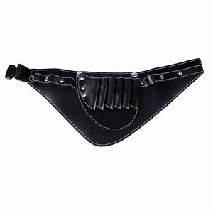 Sacs de ceinture unisexes en cuir PU de haute qualité avec fermeture à bouton pour coiffeurs, 16,7*7,0 pouces, couleur noire, étuis de salon - Product Image 1