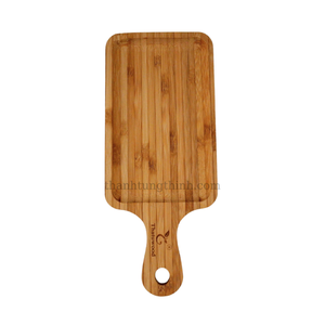 เขียงไม้ไผ่ Thatuwood พร้อมหูจับ เป็นมิตรกับสิ่งแวดล้อม ทนทาน ใช้สัมผัสกับอาหารได้ เหมาะสำหรับใช้ในบ้าน ลายไม้ขัดเงา - Product Image 5