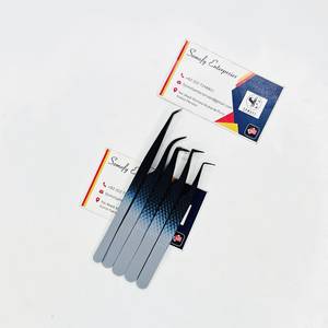 Somofy Enterprises Eyelash Tweezers Stainless Steel Precision Anti-Static Durable Smooth Tip 10mm Custom Logo Box - Product Image 4