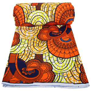 Tela Africana de Alta Calidad con Estampado de Cera Dakar y Ankara 100% Algodón, Perfecta para Diseños de Moda Tradicional y Moderna - Product Image 3