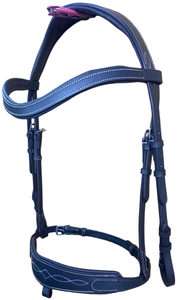 High Quality NIDA Brand <b>Equestrian</b> Anatomic Horse for Bridle Fancy Stitched Leather Design -COB-FULL Size Fancy Rubber - Product Image 6