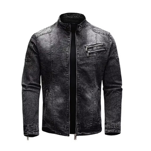 High Quality Premium 100% Cotton Denim <b>Jacket</b> for Men Vintage Ripped <b>Slim</b> <b>Fit</b> Streetwear Windproof Eco-Friendly Winter Front - Product Image 4