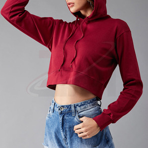 เสื้อฮู้ดดี้ครอปสีน้ำเงินเข้มสุดหรู ขนาดพลัสไซส์ สินค้ามาใหม่ ขายดี ผ้าฝ้ายฟลีซ 100% สวมใส่สบาย แบรนด์สั่งทำพิเศษ - Product Image 2