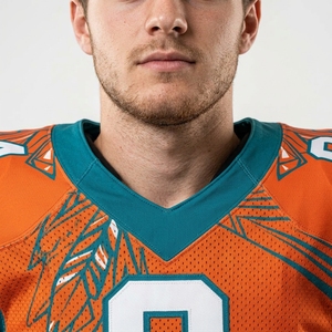 Tenue d'équipe 100% polyester respirant à manches courtes, uniforme de football américain personnalisé avec impression frontale, dernier design, écologique - Product Image 6