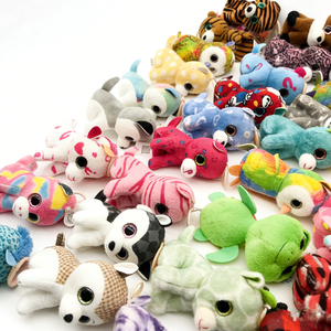 Set de Peluches de Animales con Ojos Brillantes, Surtidos, Coloridos, Mini y Grandes, Personalizados al por Mayor, Incluye Leopardo, Tigre, Gato, Perro, Mono, Búho - Product Image 4