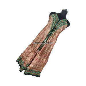 Vestido Sari de Seda Vintage Indio para Mujer, Vestido Informal sin Mangas para Mujer, Ropa de Fiesta de Primera Calidad, Elegante para Cena - Product Image 6