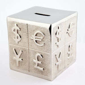 Caja de Dinero Resistente de Hierro Sólido con Diseños Alfabéticos, Caja de Monedas Cuadrada de Estilo Retro para Niños, Dólar Americano - Product Image 5