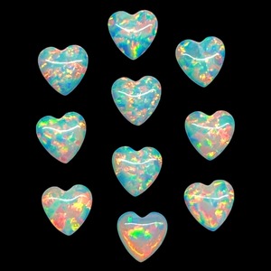 Ópalo Australiano Natural de 5mm, Cabujón en Forma de Corazón, Ópalo Creado en Laboratorio, Piedra Preciosa Suelta, Precio al por Mayor, Lote a Granel para Fabricación de Joyas - Product Image 2