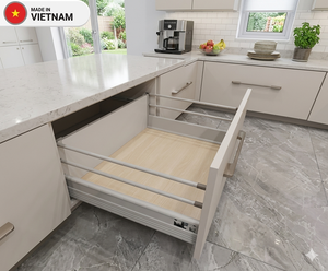 Cajones de Muebles Modernos Vietnamitas con Extensión Total y Cierre Suave Telescópico para Cajones con 2 Movimientos Suaves para Uso en Cocina - Product Image 1