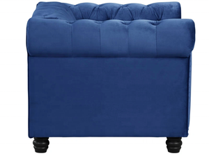 Set <span class=keywords><strong>Divano</strong></span> Chesterfield in Velluto Blu 3+2+1 Posti, <span class=keywords><strong>Divano</strong></span> Imbottito Trapuntato con Braccioli Arrotolati per Hotel, Lobby, Lounge e Bar - Product Image 6