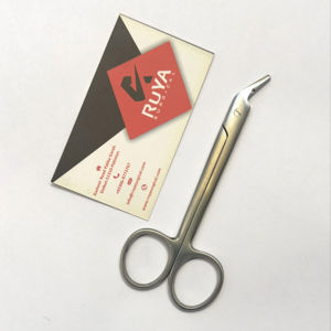 Ciseaux à suture universels pour chirurgie générale, à lame dentelée, 5,5 pouces, en acier inoxydable allemand, certifiés CE ISO, ensemble d'instruments chirurgicaux Ruya - Product Image 1