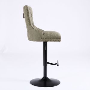 Sillas de Bar Modernas de A a Furniture con Asiento Ajustable de 26-33 Pulgadas en PU Retro, Respaldos Cómodos, Estilo Retro Envejecido - Product Image 6