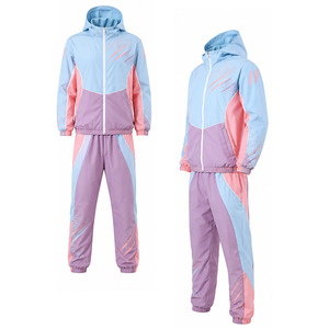 Men Hooded Windbreaker Printed Tracksuit Set <b>Lightweight</b> Polyester <b>Jacket</b> Pants Performance Gym <b>Running</b> Outdoor Wear OEM ODM - Product Image 6