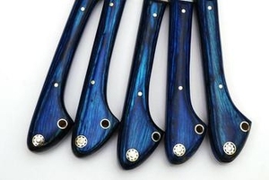 Vente directe d'usine, ensemble de couteaux de cuisine personnalisés, lames en acier Damas de haute qualité, manches en bois Pakka, couteau de chef écologique - Product Image 4