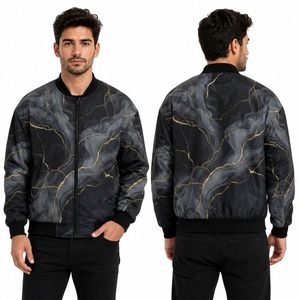 Charcoal Grey Smoke Wave <b>Men</b> Bomber <b>Jacket</b> High Quality Polyester Windproof Flexible Travel Friendly Bomber <b>Jackets</b> - Product Image 1