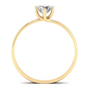 Bague d'éternité REYES créative en argent sterling 925 original avec une seule pierre de moissanite ronde de 0,5 carat, bagues de fiançailles - Product Image 4