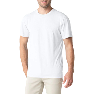 T-shirts pour hommes personnalisés en gros avec logo imprimé, haute qualité, blanc et noir, 100 % coton, coupe classique, col rond, manches courtes, séchage rapide - Product Image 3