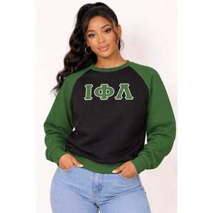เสื้อสเวตเชิ้ตแขนยาวสีดำ Iota Phi Lambda Sorority ลายตัวอักษรกรีก เสื้อผ้าลำลองสำหรับผู้หญิง เสื้อคอกลม - Product Image 3