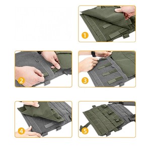 Poche tactique avant vert olive compatible Molle, accessoire détachable fabriqué au Vietnam - Product Image 5