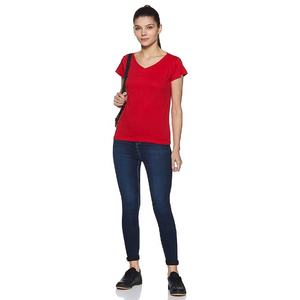 Camiseta Deportiva con Cuello en V para Mujer, Estilo Y2K, 100% Algodón, Ropa Deportiva y Urbana de Talla Grande, Camisetas Cortas para Mujer para el Verano - Product Image 6