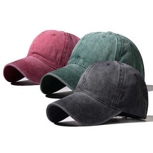 Artículos de moda - Gorra de béisbol de algodón lavado y desgastado de 6 piezas - Product Image 2