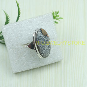 Honeybee Jasper <b>Ring</b> 925 Sterling Silver Handmade Oval Cabochon Bezel Set Boho <b>Statement</b> <b>Ring</b> Natural Stone Jewelry Gift Women - Product Image 2