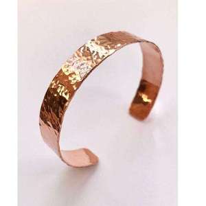 Ethnic Boho Style <b>Adjustable</b> Open Cuff <b>Bracelet</b> Premium Quality Handmade Solid Copper Crystal Fashion Accessory - Product Image 1