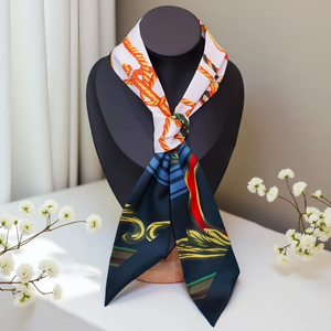 Élégant Foulard Long en Soie pour Femme, Ruban, Bandeau pour Cheveux, Bandeau pour Sac, Lien de Serrage, Cravate Imprimée, Accessoire Polyvalent pour Tenue Quotidienne - Product Image 2