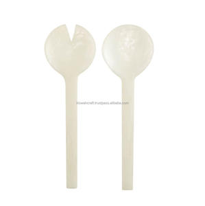 Serveur de salade perlé décoratif de table design Produits tendance 2025 Nouveautés Serveurs de salade vert en résine Mossier - Product Image 6