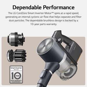 Aspiradora Inalámbrica LG CordZero A937 con Base de Autovaciado, 120 Minutos de Autonomía y Batería Adicional - Product Image 2