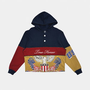 Sweat-shirt à capuche en flanelle respirante True Honor pour homme, coupe classique, manches classiques, style décontracté d'hiver, tricoté 350g - Product Image 1