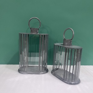 Modern Metal Glass <b>Lantern</b> <b>Set</b> Decorative Candle <b>Lanterns</b> for Home Wedding Garden Decor - Product Image 3