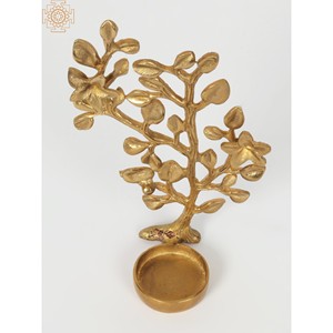 Designer Tree Shaped <b>Brass</b> Candle Holder Handmade Metal Item Made in India-for <b>Lanterns</b> & Candle Jars - Product Image 3