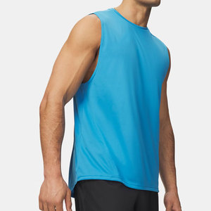 Summer Blank Streetwear OEM Bulk Manufacturer Tank Top Solid Color O Neck Sleeveless <b>Stringer</b> Cropped <b>Vest</b> Breathable Men Wear - Product Image 5