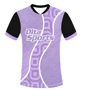 ชุดเสื้อและกางเกงขาสั้นรักบี้สีดำลาเวนเดอร์ แขนสั้น คอวี ลายเรขาคณิต ชุดทีมแบบกำหนดเอง ระบายอากาศได้ดี ชุดกีฬาสำหรับฝึกซ้อม - Product Image 3