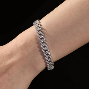 Pulsera de Lujo HAD JEWELL con Doble Hilera de Perlas de Agua Dulce y Moissanita Plateada, Joyería Fina Unisex - Product Image 5