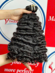 BEST SELL natural color weft hair extension steam burmese curly hair <b>bundles</b> Ready to Ship raw vietnamese hair - Product Image 5