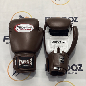 Guantes de Boxeo Twins Color Piel, Cuero Genuino de Vaca, Cierre de Gancho y Bucle, Transpirables, Equipo de Entrenamiento para Adultos, Sparring en Gimnasio - Product Image 5