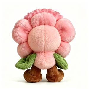 Peluche de claveles rosas, lindo peluche de flor sonriente, muñeco de peluche floral antropomórfico kawaii, regalo para el Día de la Madre - Product Image 4