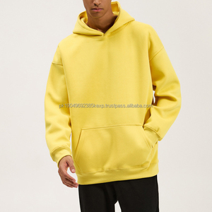 OEM High Quality Cotton <b>Oversize</b> <b>Hoodie</b> Thick French Terry Drop Shoulder Pullover Plain Blank Custom <b>Men</b> Hoodies Manufacturer - Product Image 1