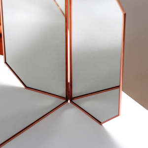 Espejo de Mesa con Marco de Metal Dorado Rosa, Hecho a Mano, de Lujo, para Decoración del Hogar, para Maquillaje y Vestir, Venta al Por Mayor - Product Image 4