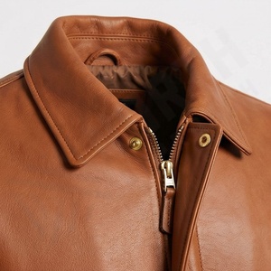 Chaqueta de cuero para hombre NAI-0456A, estilo bomber, para motociclista, ropa exterior protectora para montar en motocicleta, de color personalizado. - Product Image 4