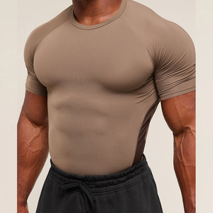Camisetas de Compresión Deportivas para Hombre de Poliéster, Ropa Deportiva Casual para Correr, Venta al Por Mayor, Diseño Musculoso 100%, Tejido de Punto, OEM - Product Image 5