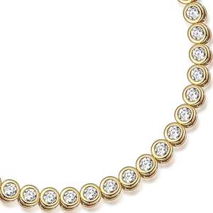 Collier pour femme en or massif 18 carats avec diamant synthétique taille brillant couleur D certifié IGI, plaqué or, style hip-hop classique, pour mariage - Product Image 5