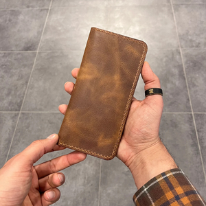 Genuine Leather Men's Short <b>Wallet</b> with Fold Closure RFID Blocking Credit <b>Card</b> <b>Holder</b> - Product Image 2